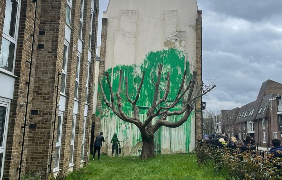 Banksy Tree Mural march2024
