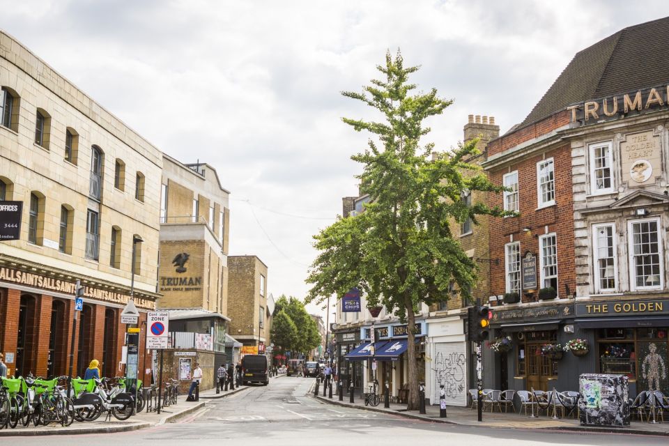 A street in east London with a ginkgo tree on the street